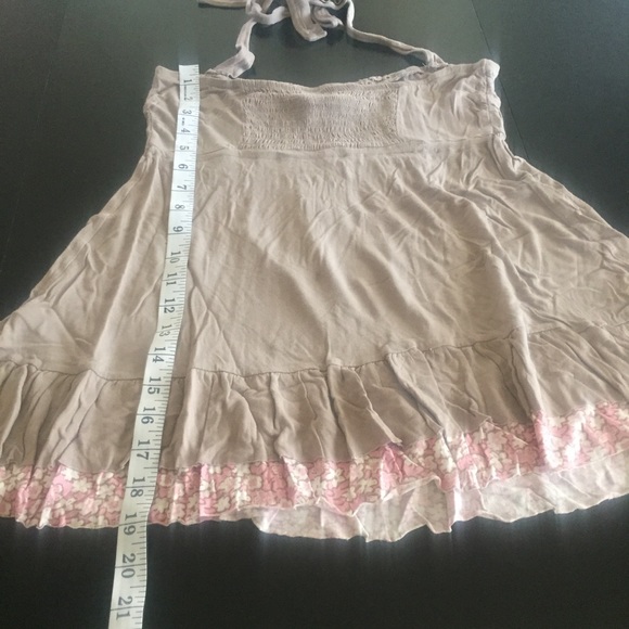 Decree cute top tube/ halter tan with floral - Picture 6 of 6